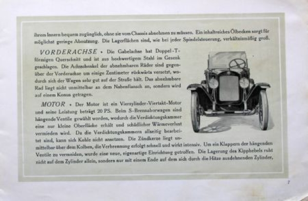 Brennabor Typ S 6/20 PS Modelprogram 1924 Carbrochure (8259)